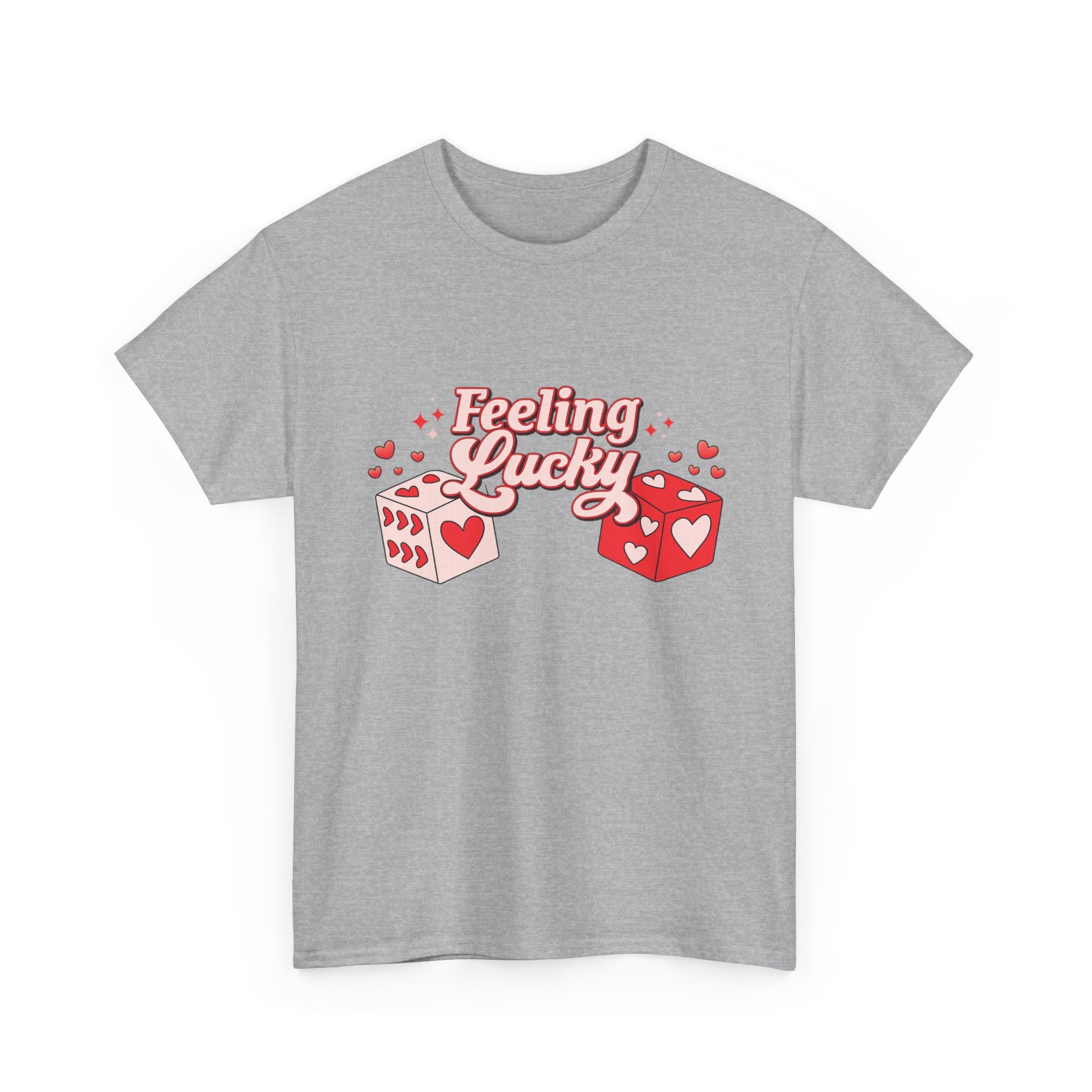 Feeling Lucky Dice T-Shirt  Cute Valentine’s Day Graphic Tee