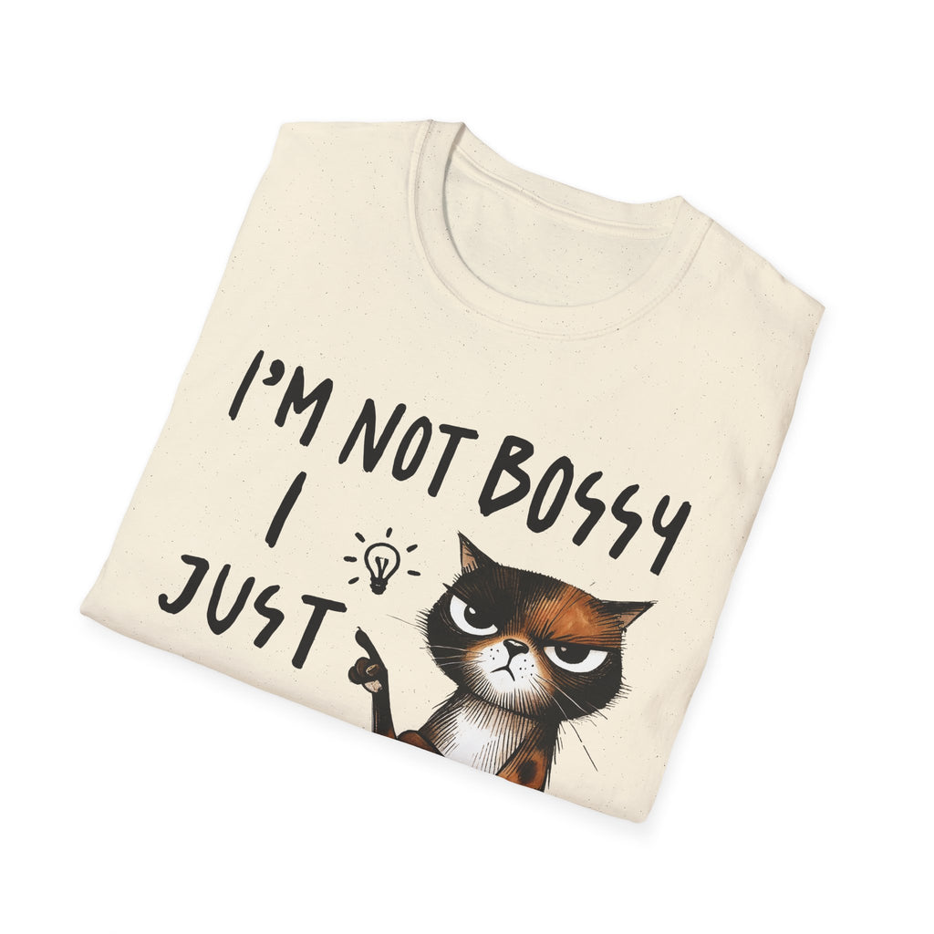 Cat T‑Shirt "I’m Not Bossy I Just Have Better Ideas" Funny Graphic Tee