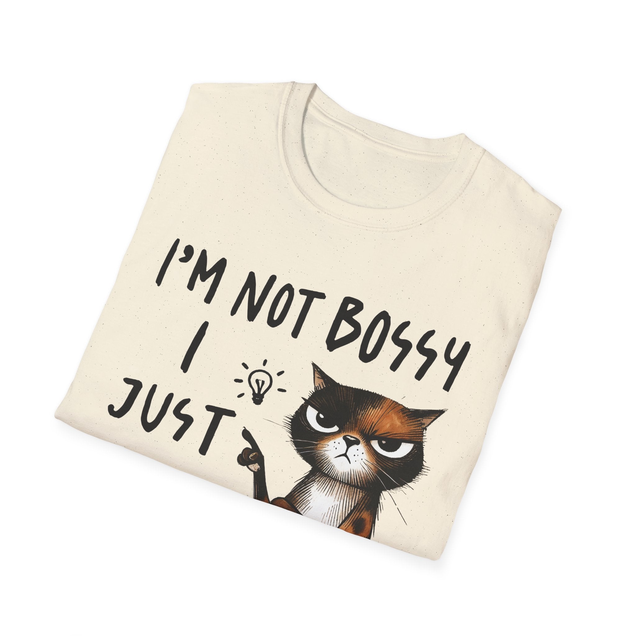 Cat T‑Shirt "I’m Not Bossy I Just Have Better Ideas" Funny Graphic Tee