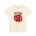Be Mine Valentine T‑Shirt — Romantic Heart & Rose Graphic Tee