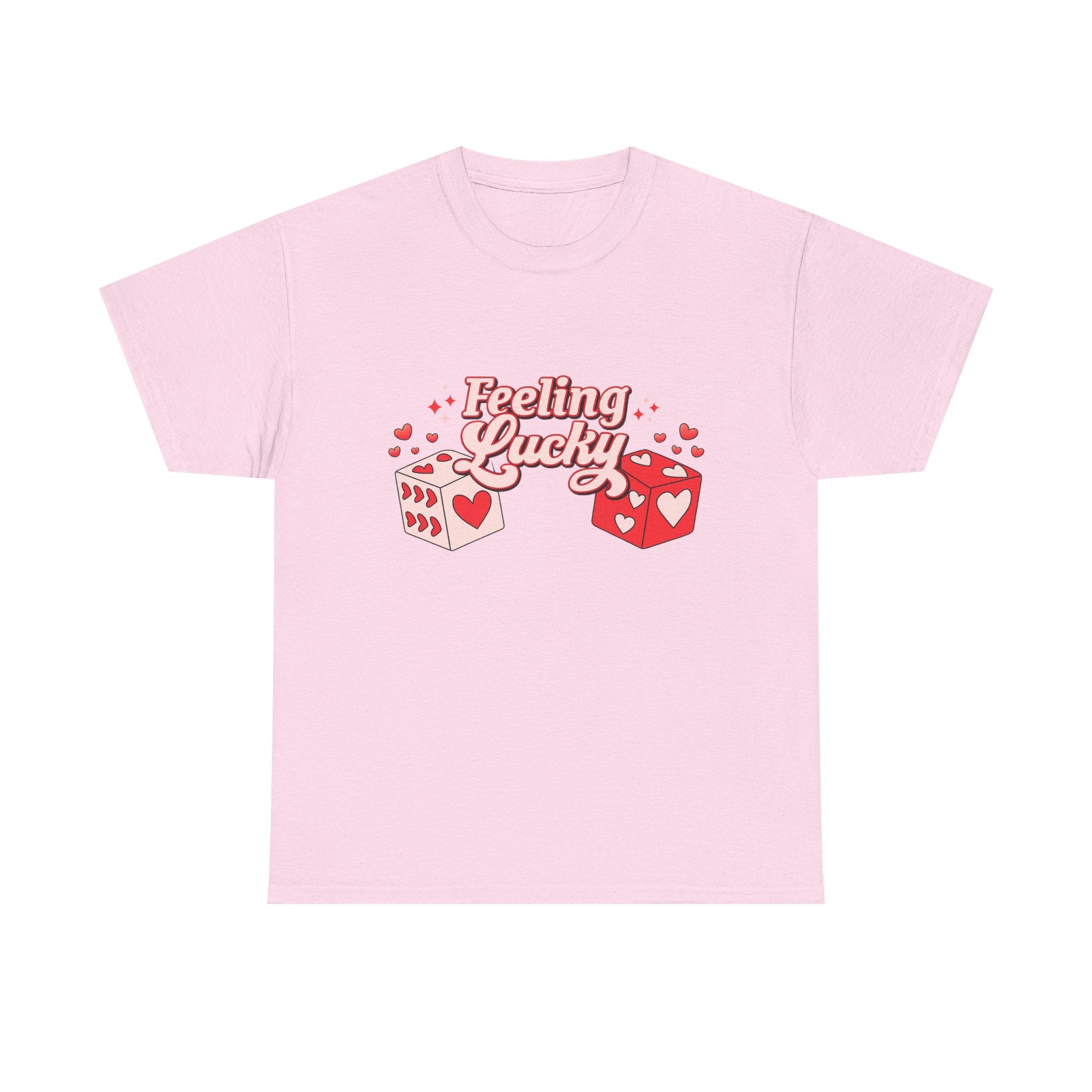 Feeling Lucky Dice T-Shirt  Cute Valentine’s Day Graphic Tee