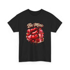 Be Mine Valentine T‑Shirt — Romantic Heart & Rose Graphic Tee