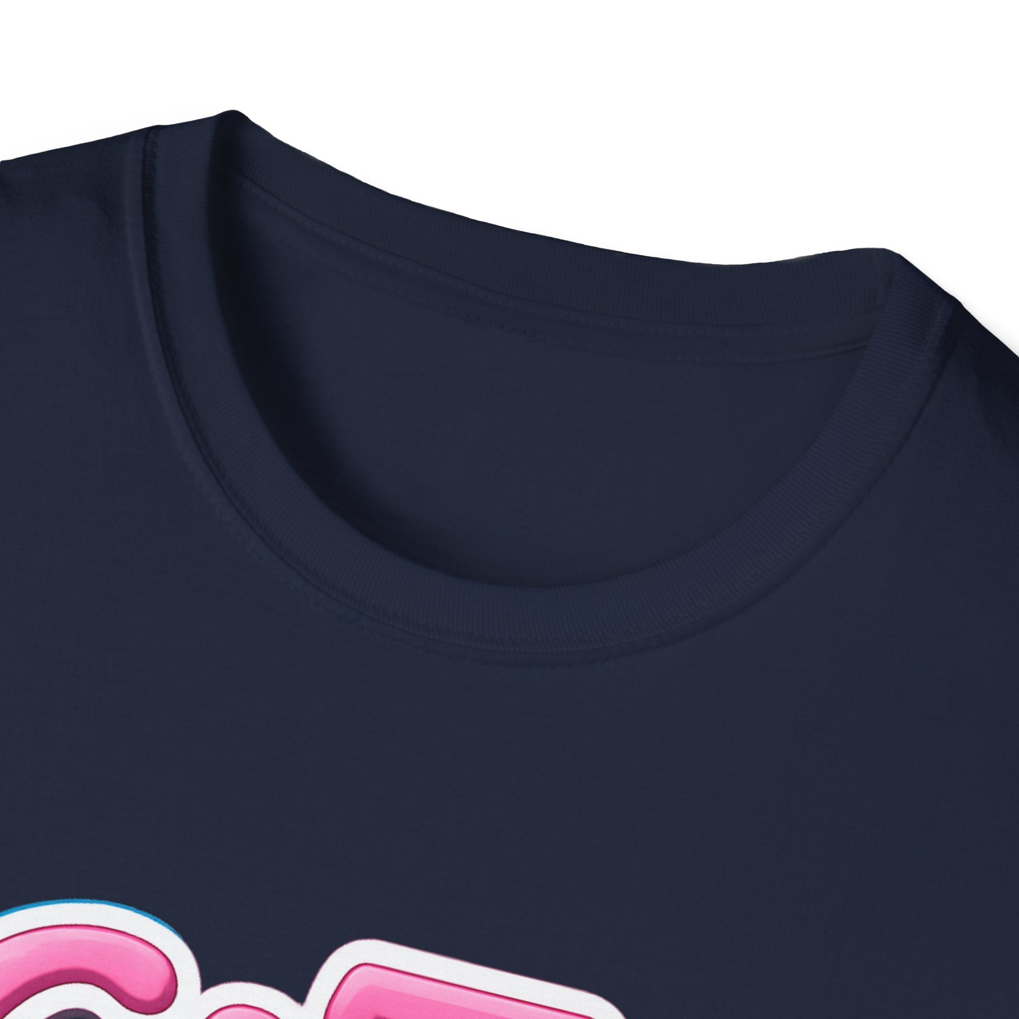 Cat Mama T-Shirt — Cute Pink & Blue Cat Mom Tee with Paw Flower