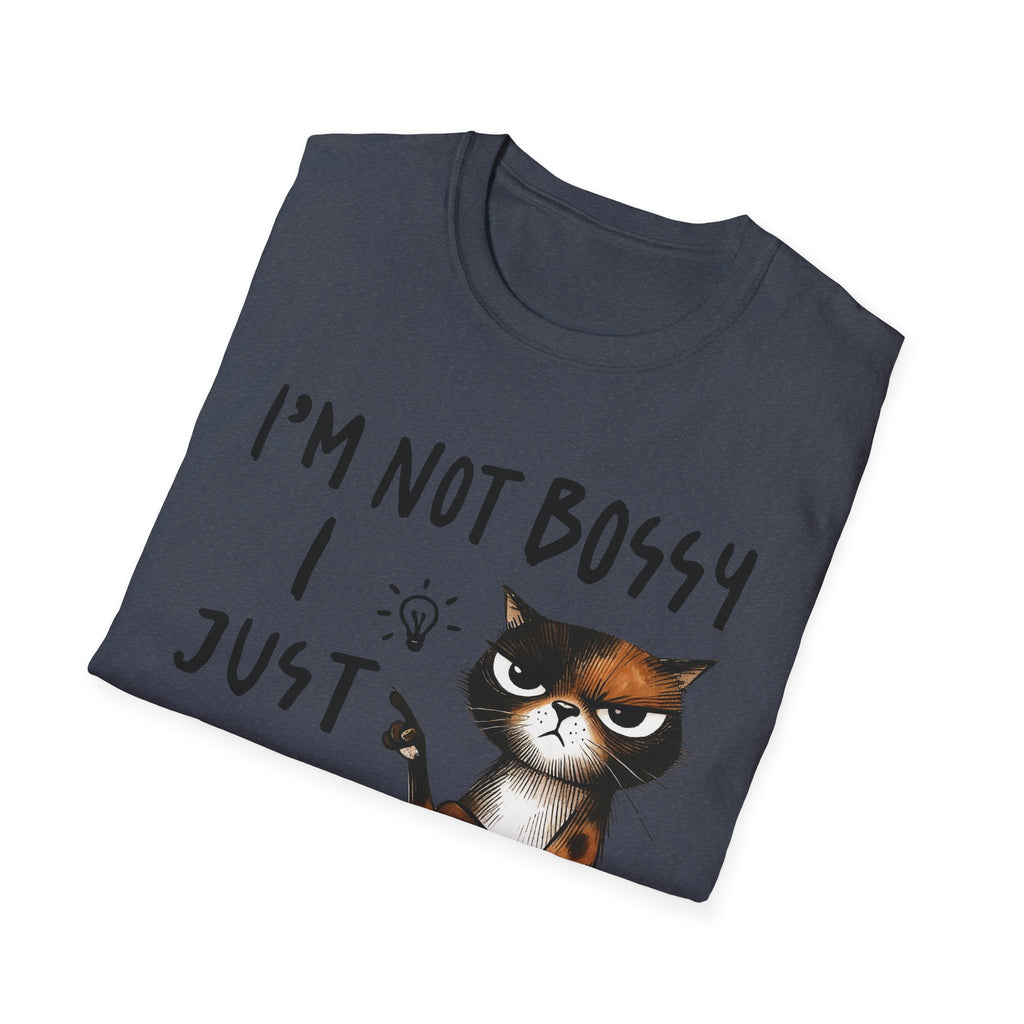 Cat T‑Shirt "I’m Not Bossy I Just Have Better Ideas" Funny Graphic Tee