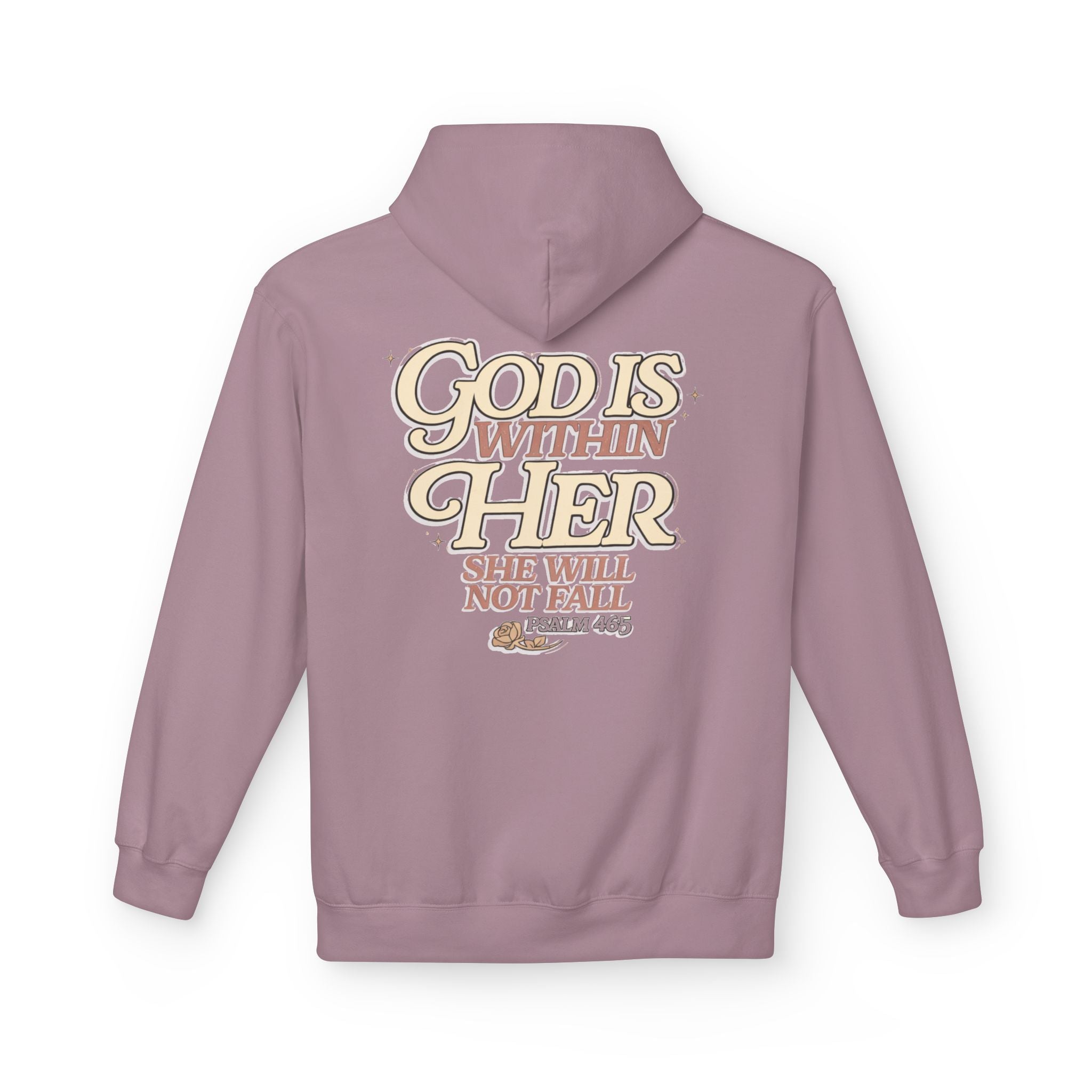 God Is Within Her Hoodie  Inspirational Psalm 46:5 Women's Faith Pullover