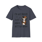 Cat T‑Shirt "I’m Not Bossy I Just Have Better Ideas" Funny Graphic Tee