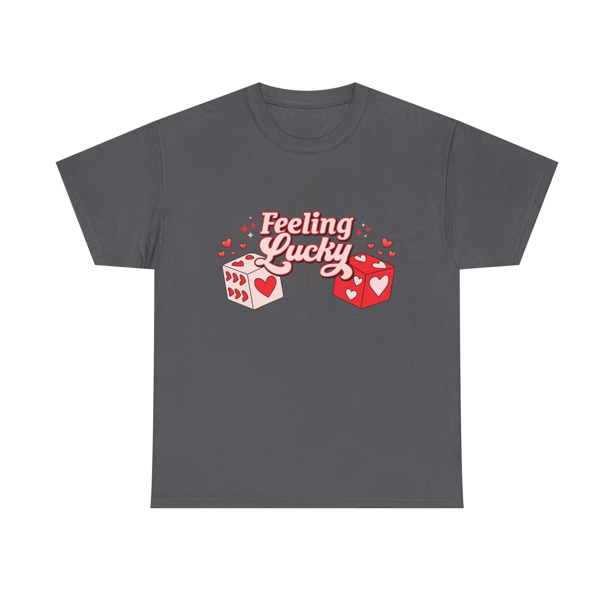Feeling Lucky Dice T-Shirt  Cute Valentine’s Day Graphic Tee