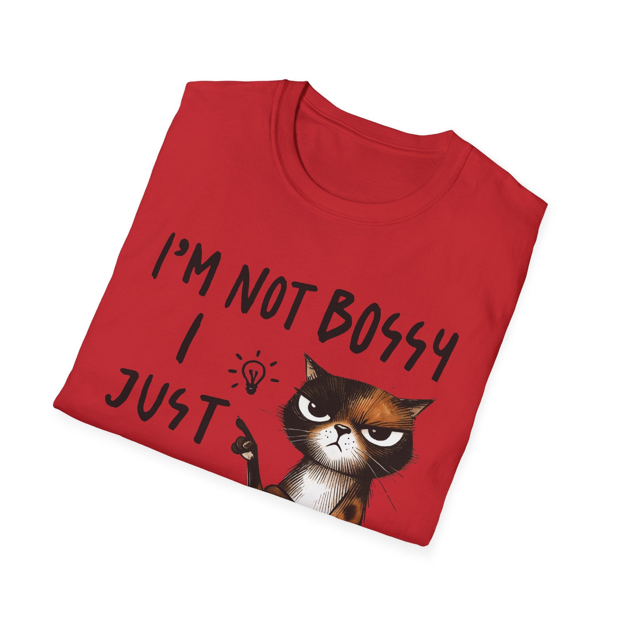 Cat T‑Shirt "I’m Not Bossy I Just Have Better Ideas" Funny Graphic Tee