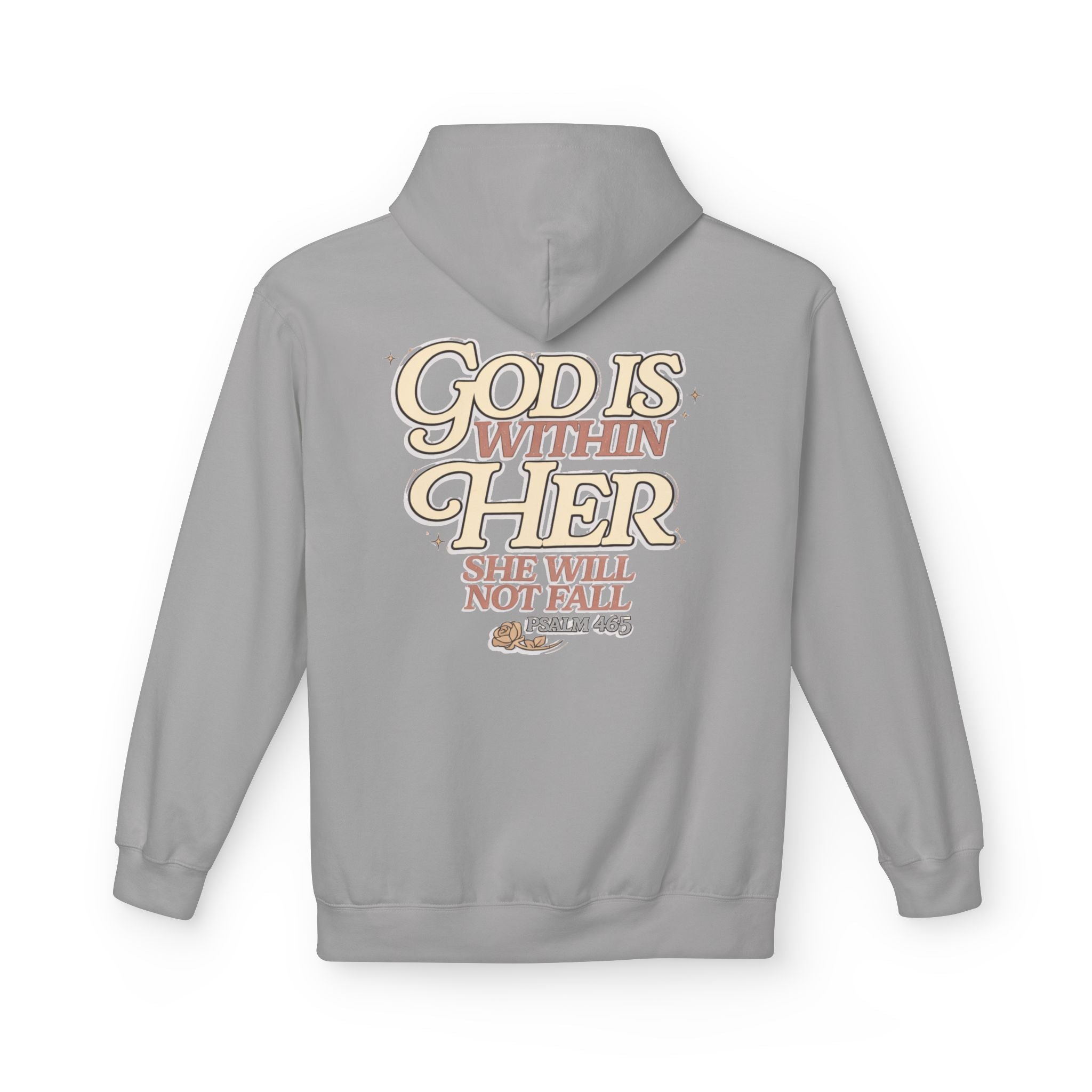 God Is Within Her Hoodie  Inspirational Psalm 46:5 Women's Faith Pullover