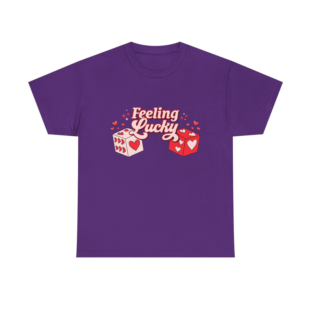 Feeling Lucky Dice T-Shirt  Cute Valentine’s Day Graphic Tee