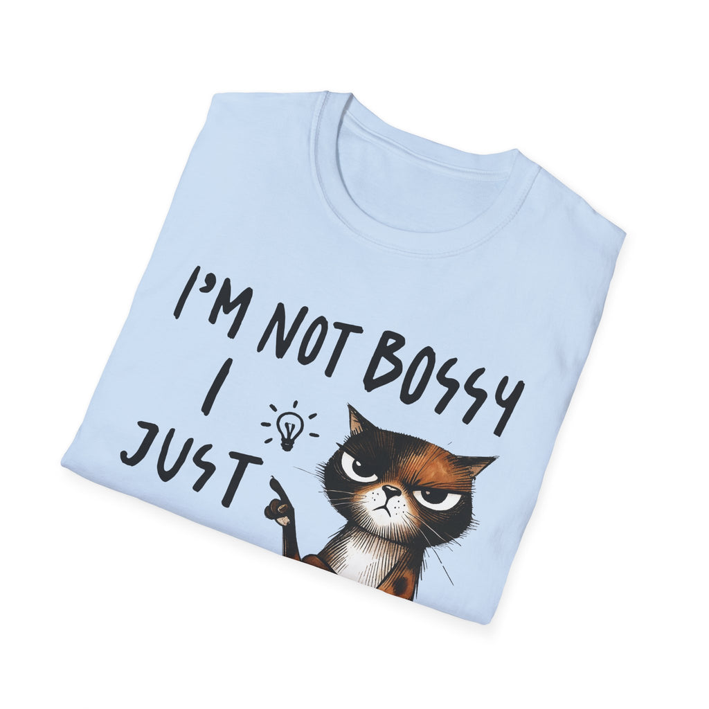 Cat T‑Shirt "I’m Not Bossy I Just Have Better Ideas" Funny Graphic Tee