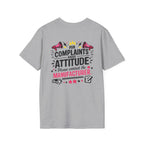 Attitude Complaint T‑Shirt — “For Complaints About Attitude Please Contact The Manufacturer” Graphic Tee