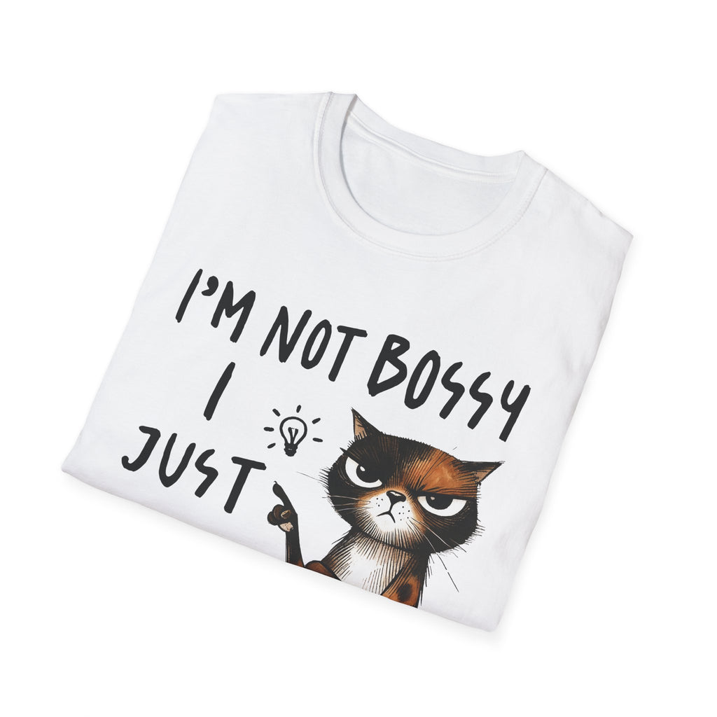 Cat T‑Shirt "I’m Not Bossy I Just Have Better Ideas" Funny Graphic Tee