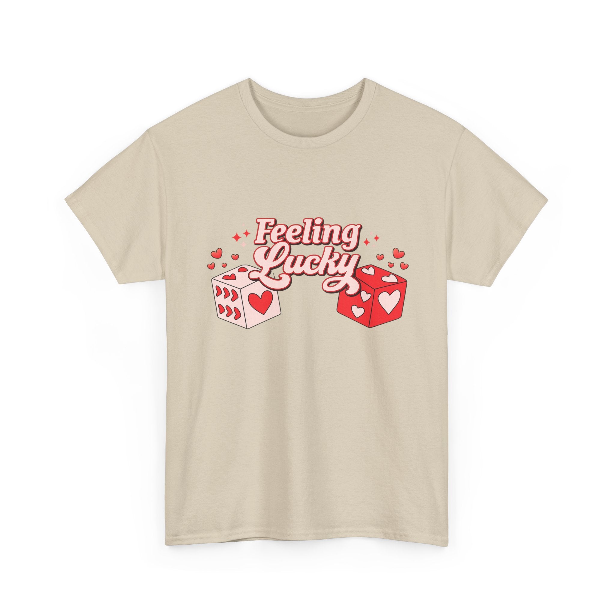Feeling Lucky Dice T-Shirt  Cute Valentine’s Day Graphic Tee