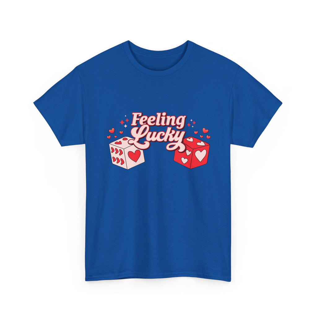 Feeling Lucky Dice T-Shirt  Cute Valentine’s Day Graphic Tee