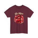 Be Mine Valentine T‑Shirt — Romantic Heart & Rose Graphic Tee