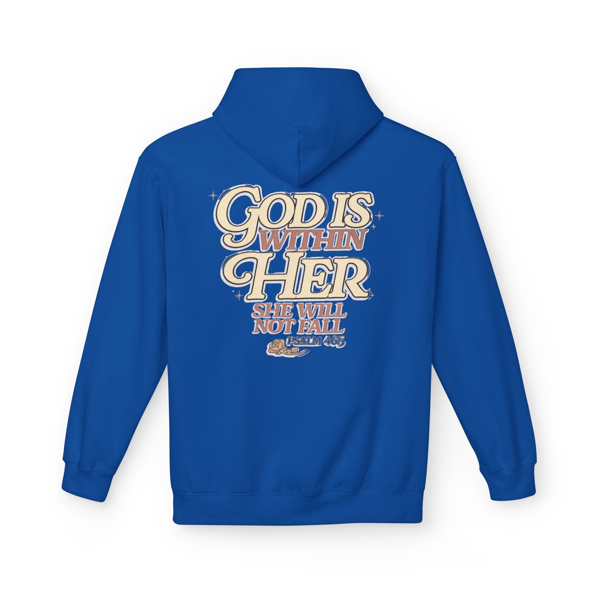 God Is Within Her Hoodie  Inspirational Psalm 46:5 Women's Faith Pullover