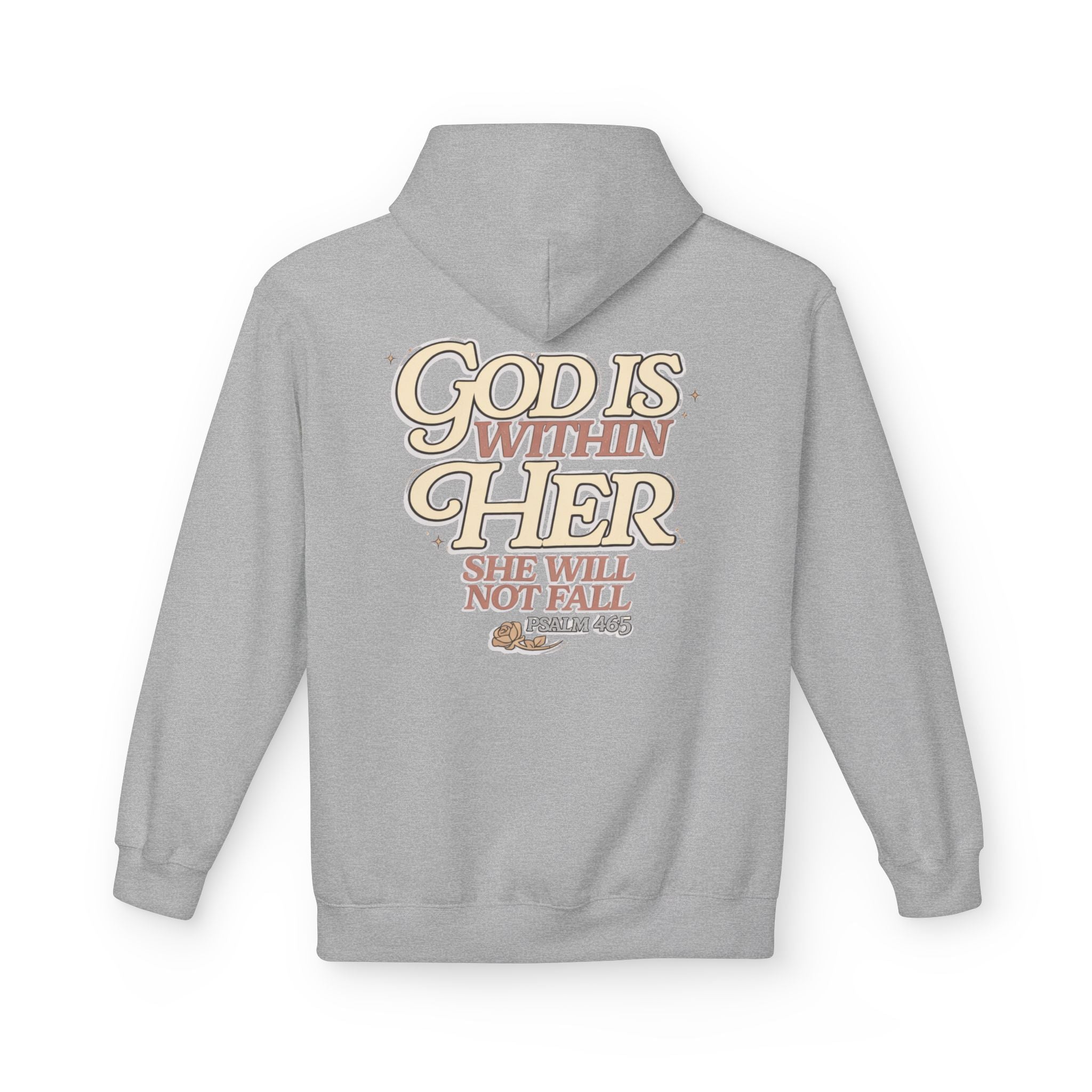 God Is Within Her Hoodie  Inspirational Psalm 46:5 Women's Faith Pullover