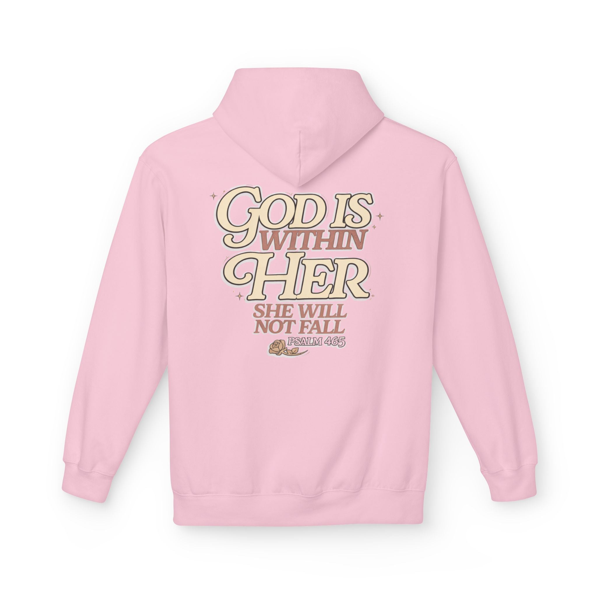 God Is Within Her Hoodie  Inspirational Psalm 46:5 Women's Faith Pullover