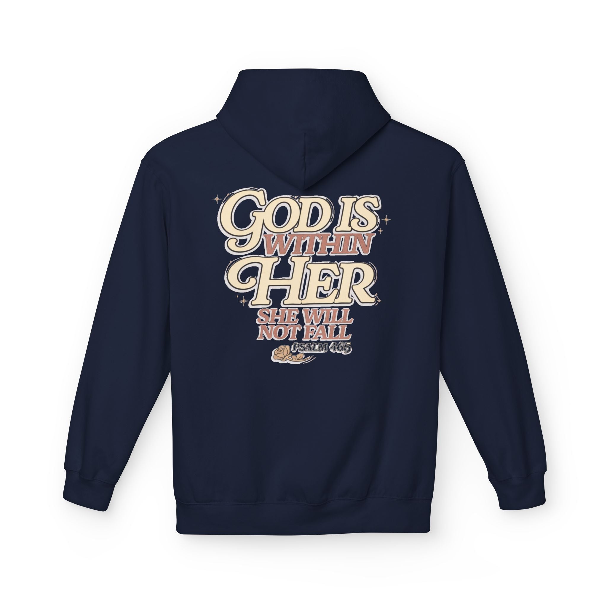 God Is Within Her Hoodie  Inspirational Psalm 46:5 Women's Faith Pullover