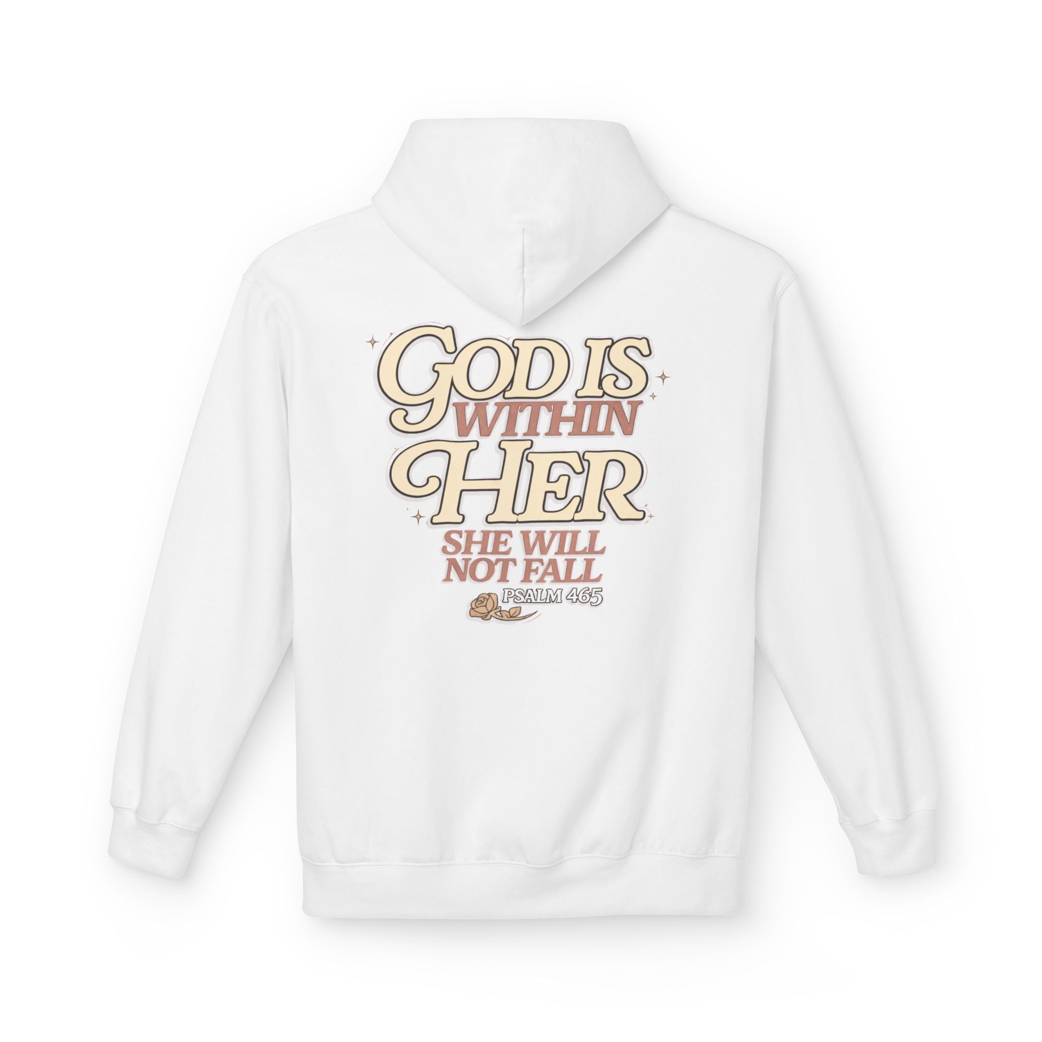 God Is Within Her Hoodie  Inspirational Psalm 46:5 Women's Faith Pullover