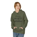 Believe in the Impossible Hoodie Inspirational White Fleece Pullover