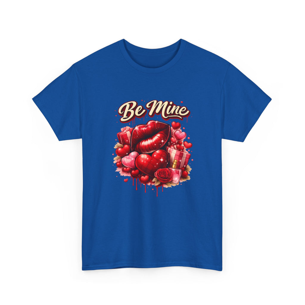 Be Mine Valentine T‑Shirt — Romantic Heart & Rose Graphic Tee