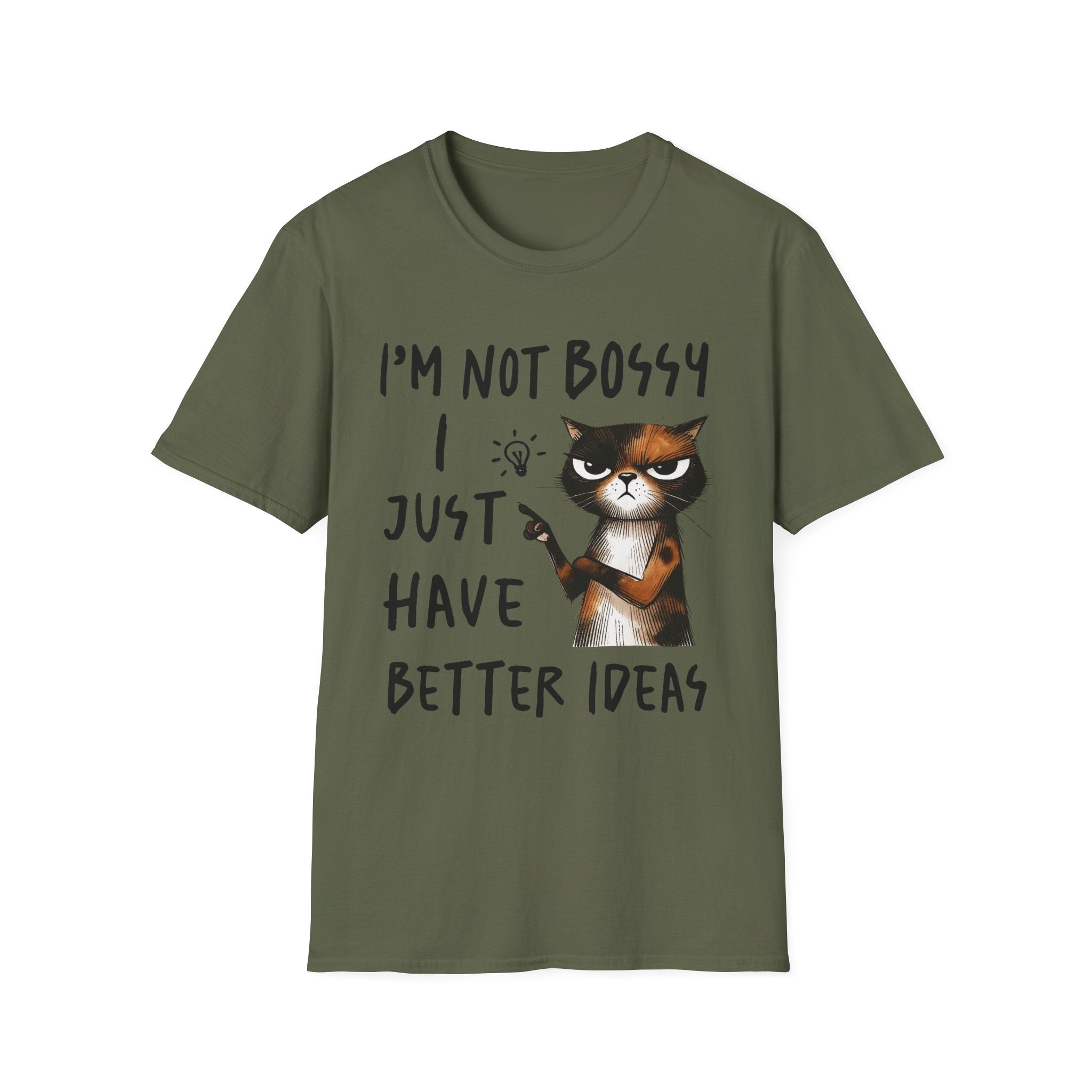 Cat T‑Shirt "I’m Not Bossy I Just Have Better Ideas" Funny Graphic Tee