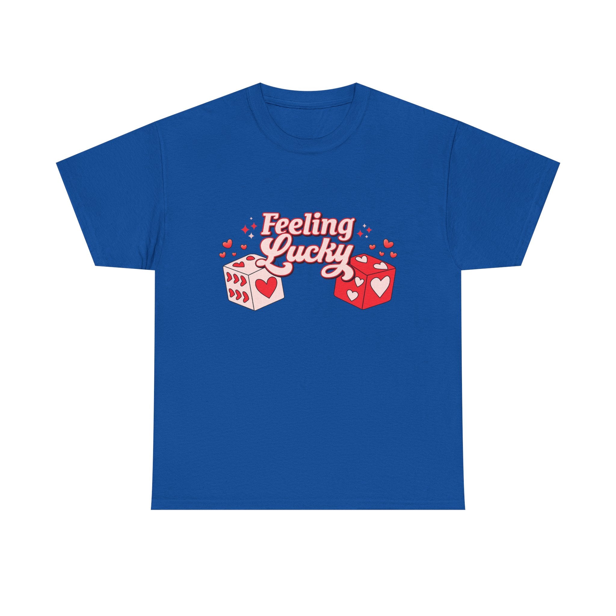 Feeling Lucky Dice T-Shirt  Cute Valentine’s Day Graphic Tee