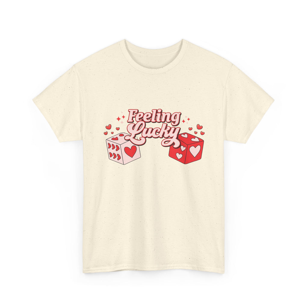 Feeling Lucky Dice T-Shirt  Cute Valentine’s Day Graphic Tee