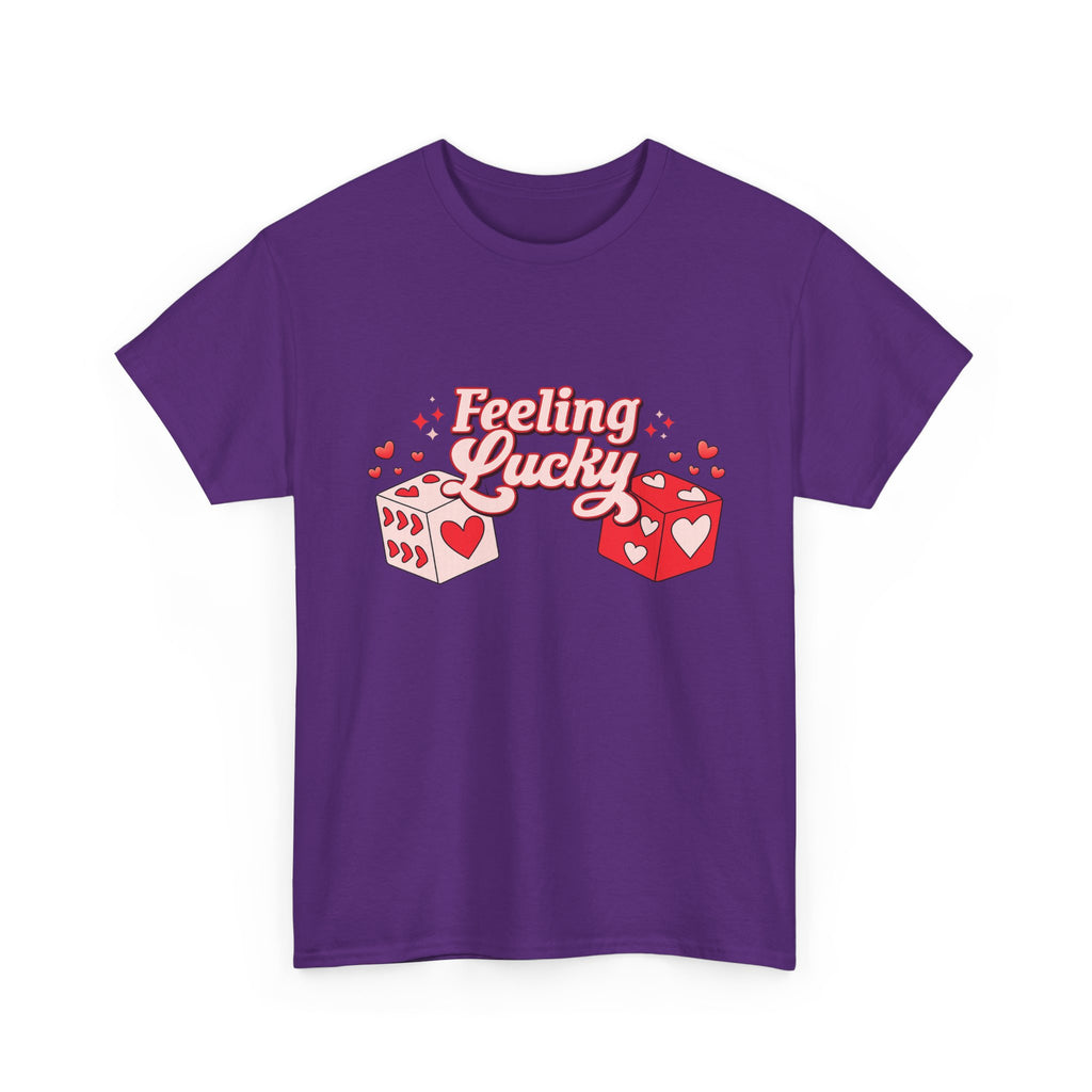 Feeling Lucky Dice T-Shirt  Cute Valentine’s Day Graphic Tee