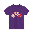 Feeling Lucky Dice T-Shirt  Cute Valentine’s Day Graphic Tee