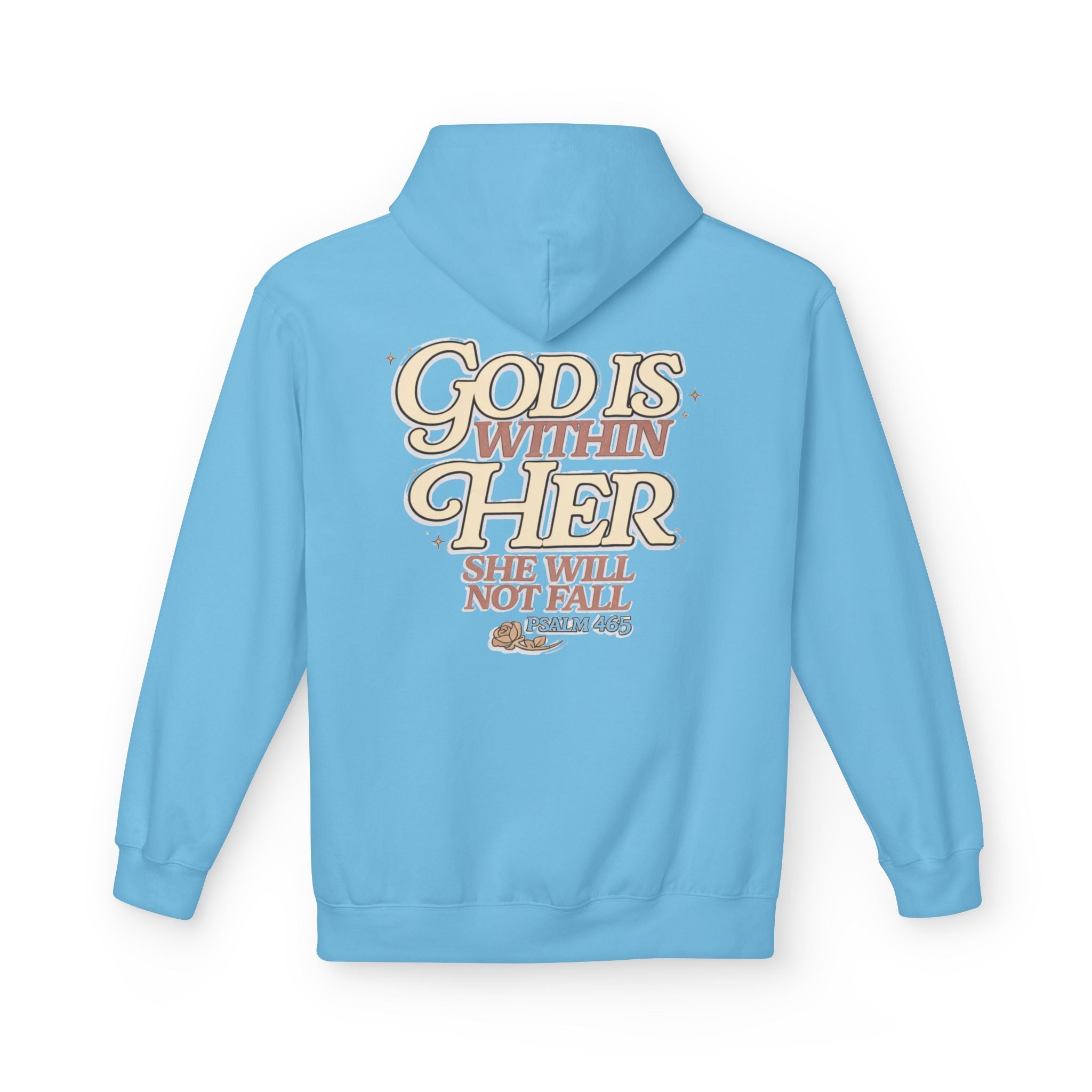 God Is Within Her Hoodie  Inspirational Psalm 46:5 Women's Faith Pullover