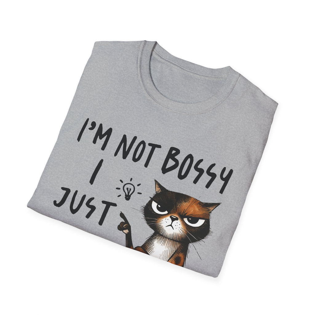 Cat T‑Shirt "I’m Not Bossy I Just Have Better Ideas" Funny Graphic Tee