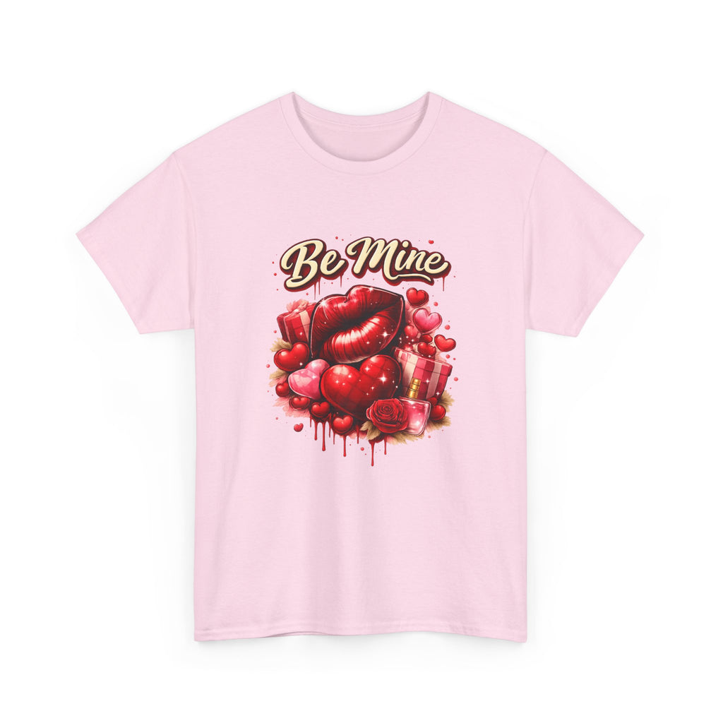 Be Mine Valentine T‑Shirt — Romantic Heart & Rose Graphic Tee